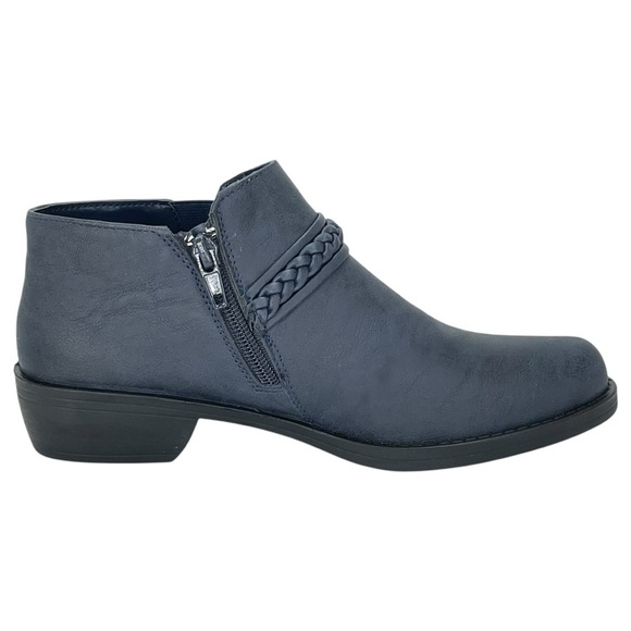 Easy Street Jalia Navy Faux Leather Womens Shooties Size 7M - Picture 5 of 10